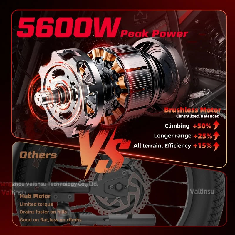 VALTINSU EM-5 Pro Black Electric Dirt Bike 52MPH SPEED