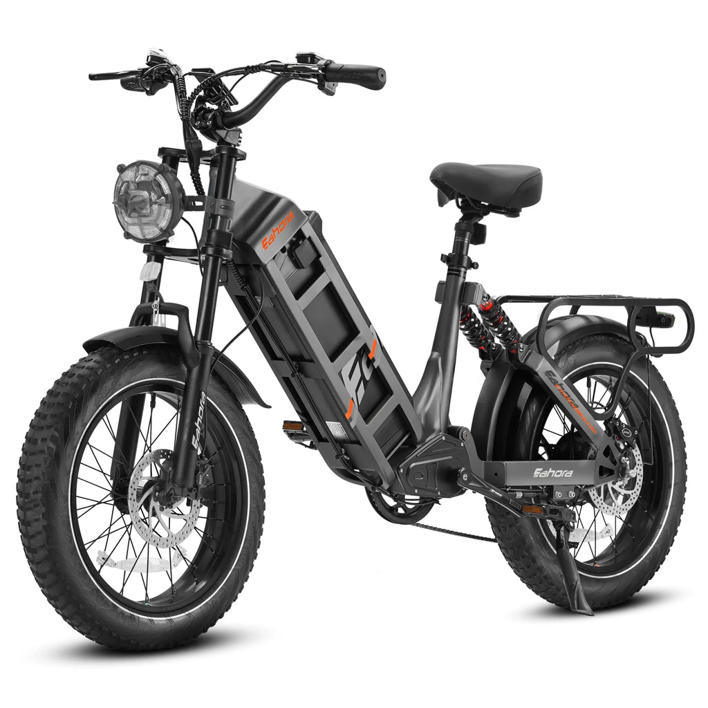 EAHORA 2026 Juliet Long Range Electric Bike – 48V 60Ah, 1000W Motor, 28 MPH, 20” Fat Tire